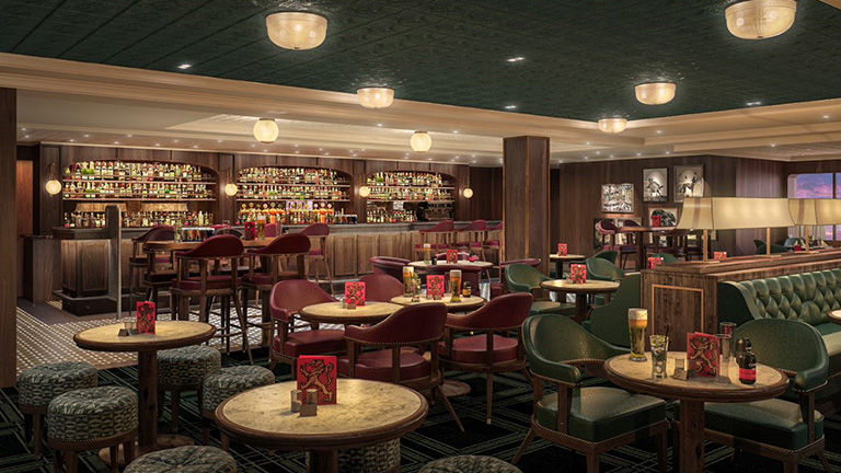 The Golden Lion pub will be among the ship's dining options.