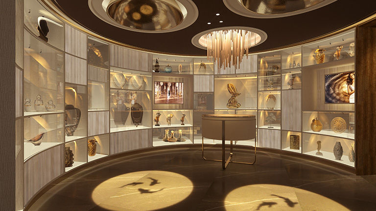 A "Cabinet of Curiosity" will showcase "treasures" from luxury brands.