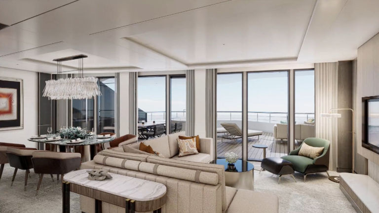 Owners Suites will offer spacious living quarters and a private whirlpool and outdoor shower.