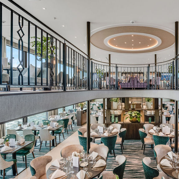 Riviera Rhapsody will feature the same open, contemporary design elements found onboard its sister ship, Riviera Radiance.