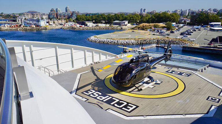 Scenic Eclipse features two helicopters for use on guest excursions.