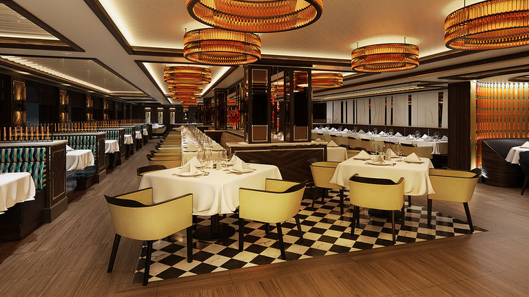 The Crown Grill is the ship’s signature steakhouse.