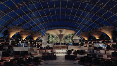 “The Dome” on Sun Princess will feature a pool by day, transforming into an entertainment area at night.