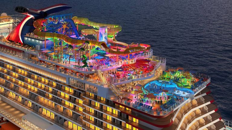 Carnival Festivale’s Sunsation Point will feature six waterslides, splash pads, a treehouse-inspired adventure trail and extended evening entertainment.