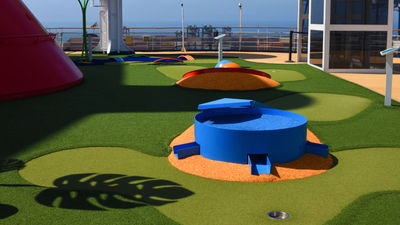 Carnival Radiance's refreshed mini golf course.
