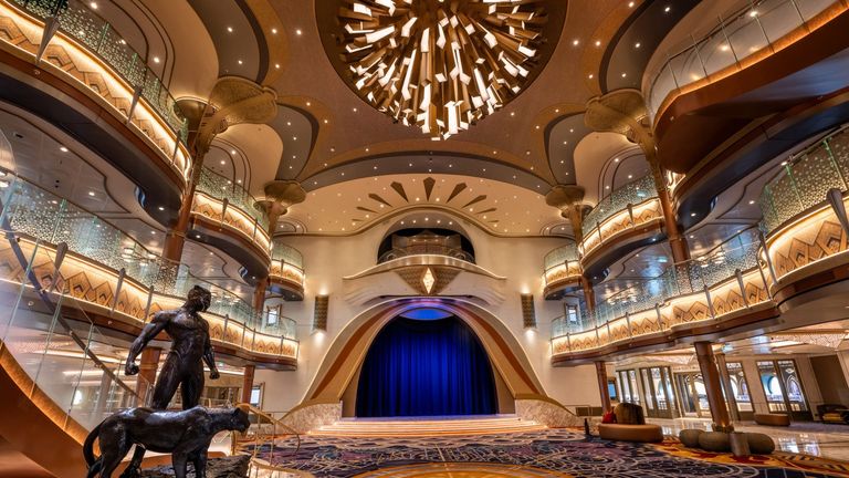 The Grand Hall is inspired by the “Black Panther” films.