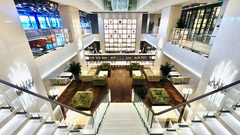 The lobby onboard Explora II