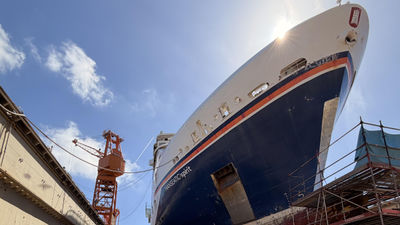 Hanseatic Spirit just completed its first dry dock.