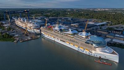 Star of the Seas and Legend of the Seas being built at the Meyer Turku shipyard