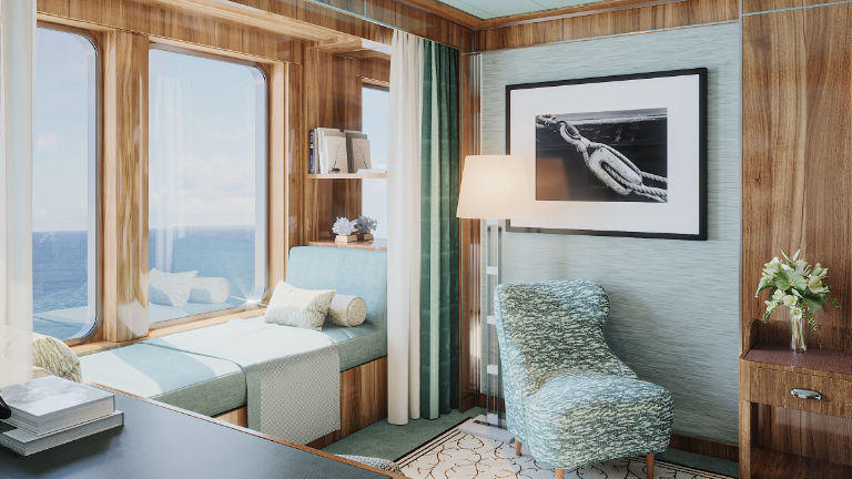 Panorama Ocean Suites will have a seating area at the window.