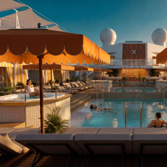 The Celebrity Pool Club is among the refreshed onboard spaces.