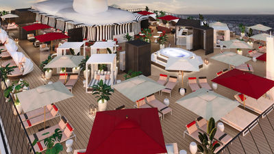 A rendering of The Retreat's updated sundeck