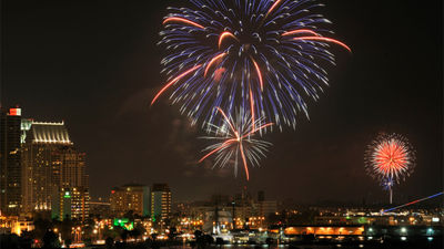 Three Carnival ships will have a view of the fireworks display over San Diego.