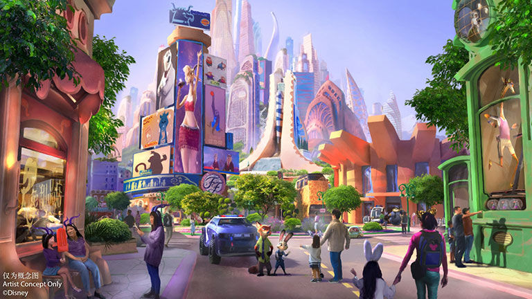 The first land themed to Zootopia will open at Shanghai Disneyland.