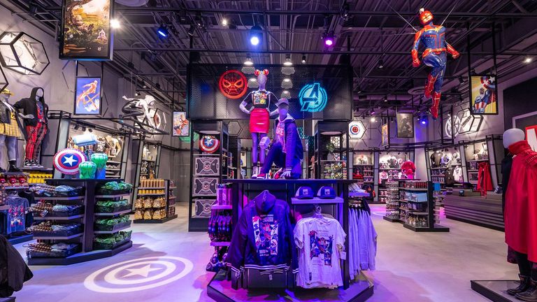The Avengers Reserve shop celebrates characters and stories from the Marvel Universe.