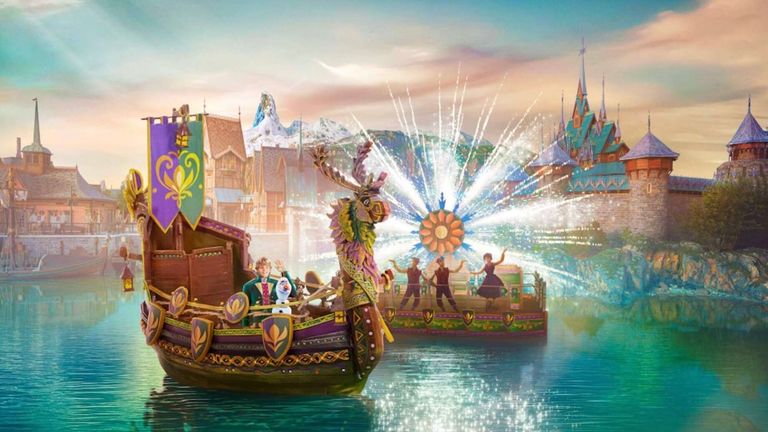 The musical A Celebration in Arendelle show will be staged aboard Viking longships created through partnerships with French shipbuilders and artisans.