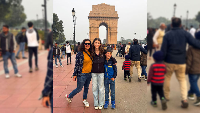 The writer’s family in Delhi