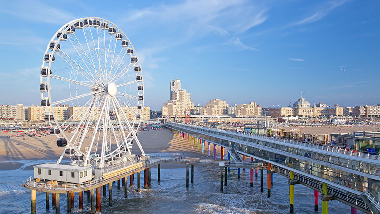 The SkyView Ferris wheel in The Hague, the Dutch seat of government