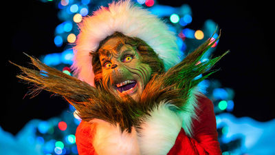 The Grinch makes multiple appearances during the holiday season.