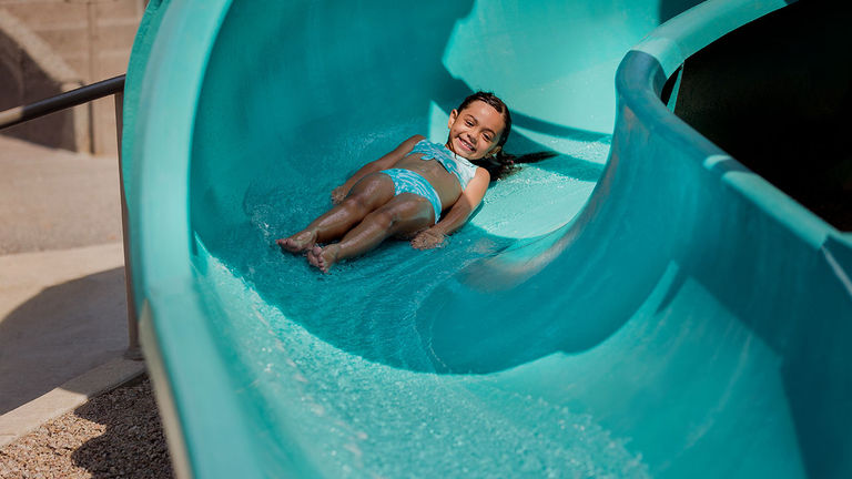 The waterslide at the Phoenician