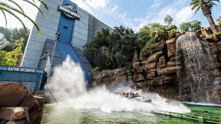 Jurassic World - The Ride features a dinosaur-filled adventure.