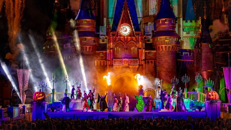 The Hocus Pocus Villain Spelltacular is just one of the exclusive entertainment offerings at Mickey’s Not-So-Scary Halloween Party.