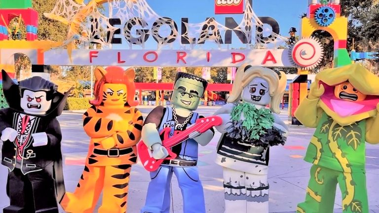 Brick-or-Treat celebrations at Legoland parks include opportunities to meet seasonal Lego characters.
