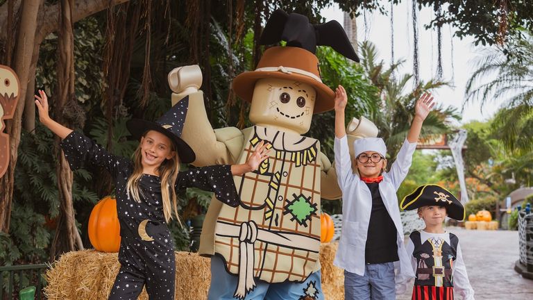 Brick-or-Treat events at Legoland resorts in Florida, California and New York feature exclusive seasonal Lego characters. Brick-or-Treat events at Legoland resorts in Florida, California and New York feature exclusive seasonal Lego characters.
