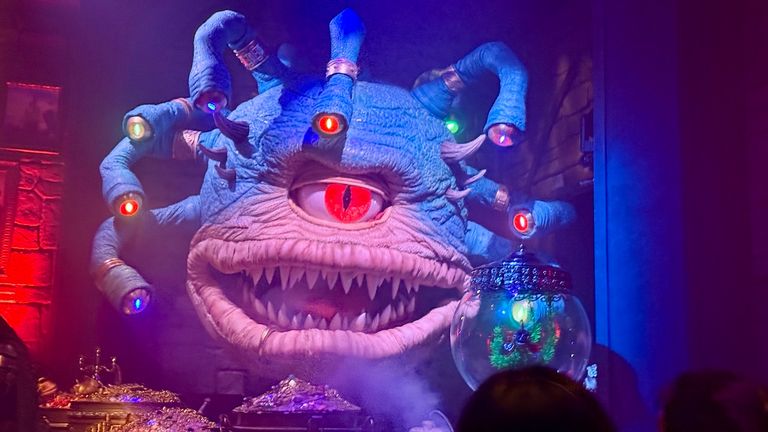 The Jim Henson Creature Shop created The Legendary Beholder Xanathar for the Dungeons & Dragons: Secrets of Waterdeep walkthrough experience.