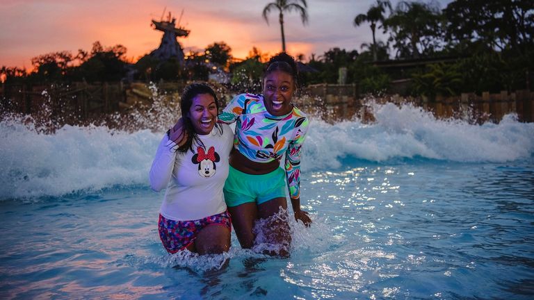 During Disney H2O Glow After Hours at Typhoon Lagoon, clients can enjoy splashy attractions with shorter queues.