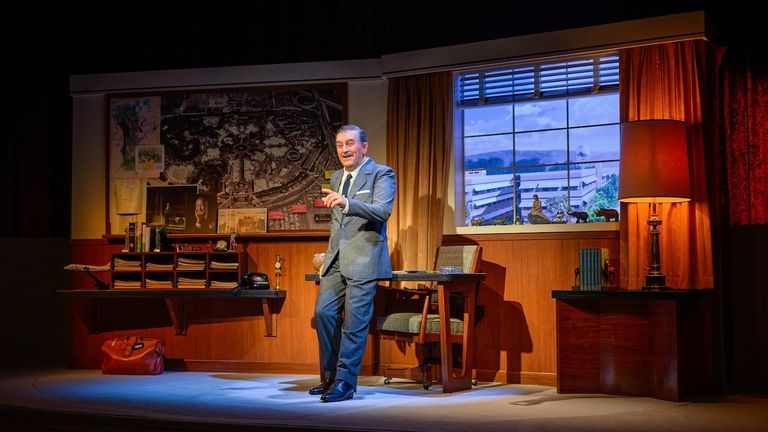 Walt’s suit, rings and briefcase were all faithfully recreated through partnerships with Walt Disney Archives and the Walt Disney Family Museum.