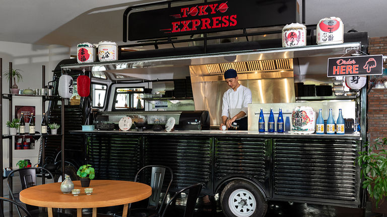 Alma’s Food Court offers a variety of cuisine choices.