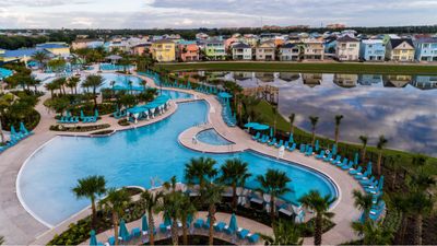 Multiple lagoon-style pool await guests.