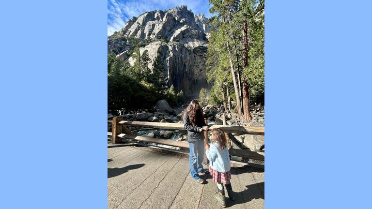 The writer and her family explored Yosemite Valley for the day, as it is just one-hour drive from Firefall Ranch.