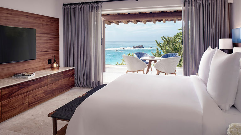 An oceanfront suite