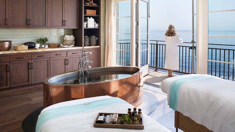 Terranea’s spa offers treatment rooms with ocean views.