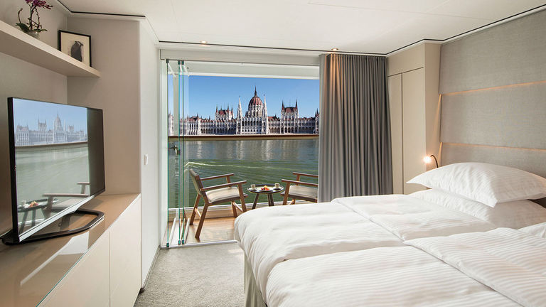 Grand Balcony suites have Emerald’s signature window design.