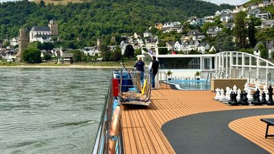 Guests onboard AmaWaterways’ AmaViola can take in scenic views along the Rhine.