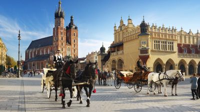 Tours in Poland might take travelers to the city of Krakow.