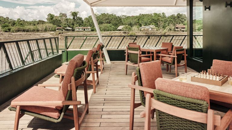 Pure Amazon, an A&K Sanctuary riverboat, features 12 suites, a top deck, a gym and more.