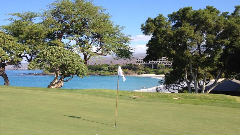 Mauna Kea Hotel as seen from the golf course // (c) 2013 Kenneth Shapiro
