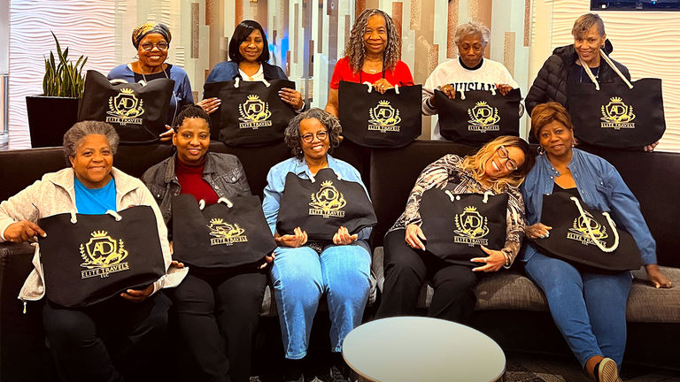 Advisor Antoine Wilson offers custom swag for his groups.