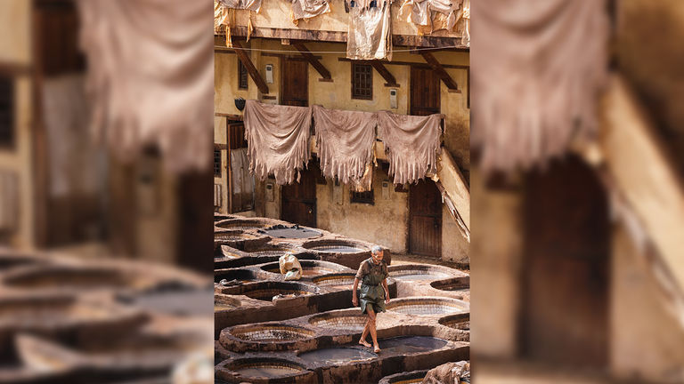 Julie Patterson’s image of a Moroccan tannery took second place.