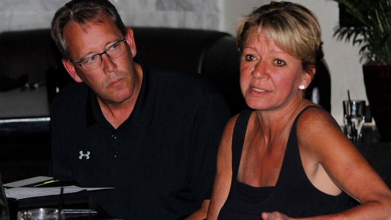 Devin Hansen (left) of Sunflower Travel and Estelle Wilkinson of Wanna Get Away Travel