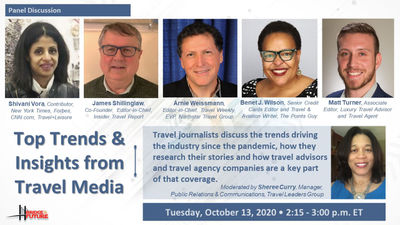 The conference featured a roundtable discussion with travel media on Oct. 13.