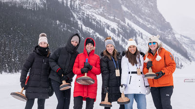 Conference attendees participated in winter activities, such as curling, ice skating, skiing, snowshoeing and more.