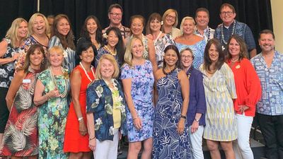 Attendees took part in a trade show and learned about island updates.