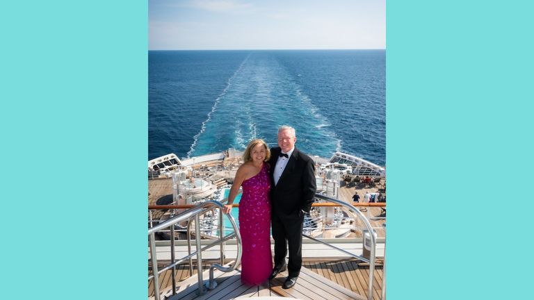 John and Jackie Matthews onboard Queen Mary 2