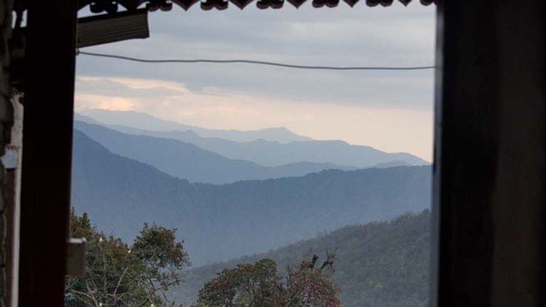 The third night is spent in a teahouse in Tadapani — this is the view from the room. // © 2015 Mindy Poder