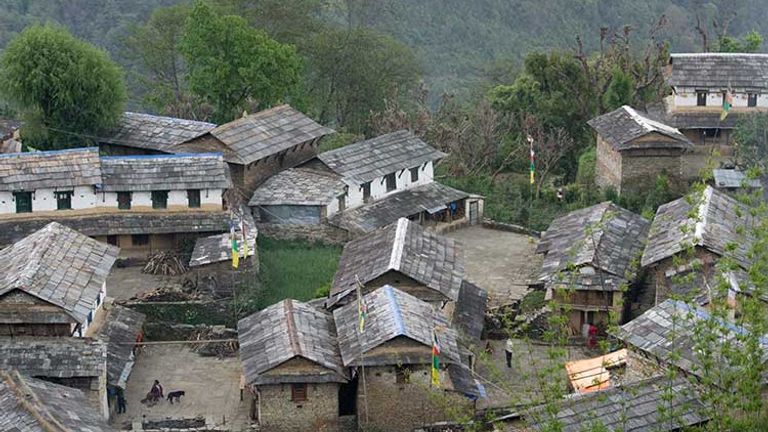 Ghandruk village is home to ethnic Gurung group and many Ghorka fighters come from this town. // © 2015 Mindy Poder
